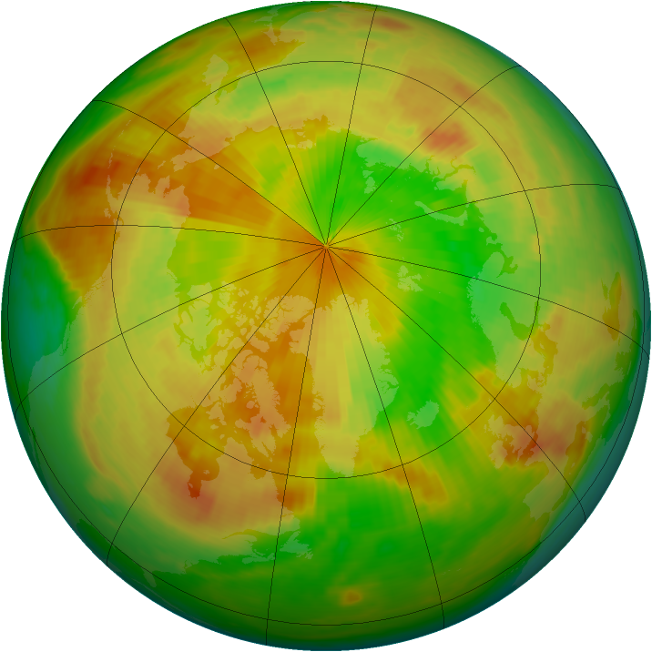 Arctic ozone map for 27 May 1984